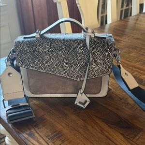 Botkier Cobble Hill Black and Gray Crossbody Bag